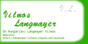 vilmos langmayer business card